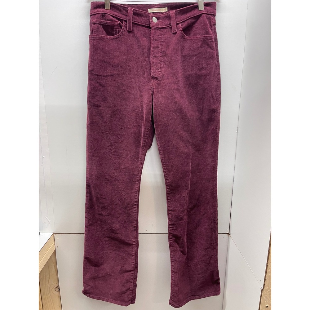 Levis Premium Wedgie Bootcut Corduroy Pants Burgundy Wine W31 L34 A8710-0004